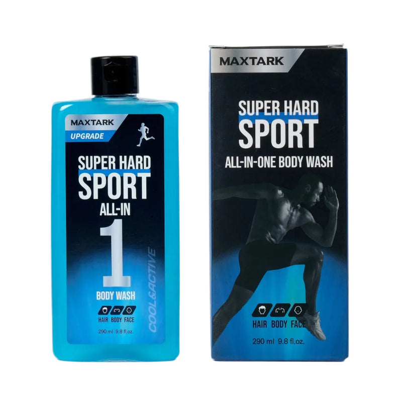 MAXTARK All-in-One Body Wash for Men – Hair, Face & Body Shower Gel with Menthol & Tea Tree for Odor Elimination, Invigorating Cooling Formula, Deep Cleansing, Energizing Bergamot Lemon Scent