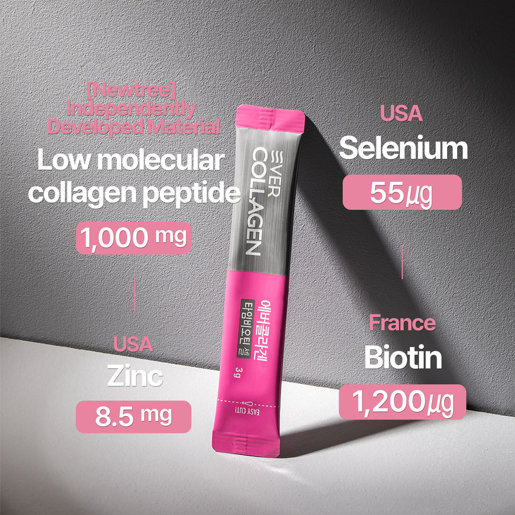 EVER COLLAGEN TIME NEWTREE Biotin Cell Low Molecular Weight Marine Col ...