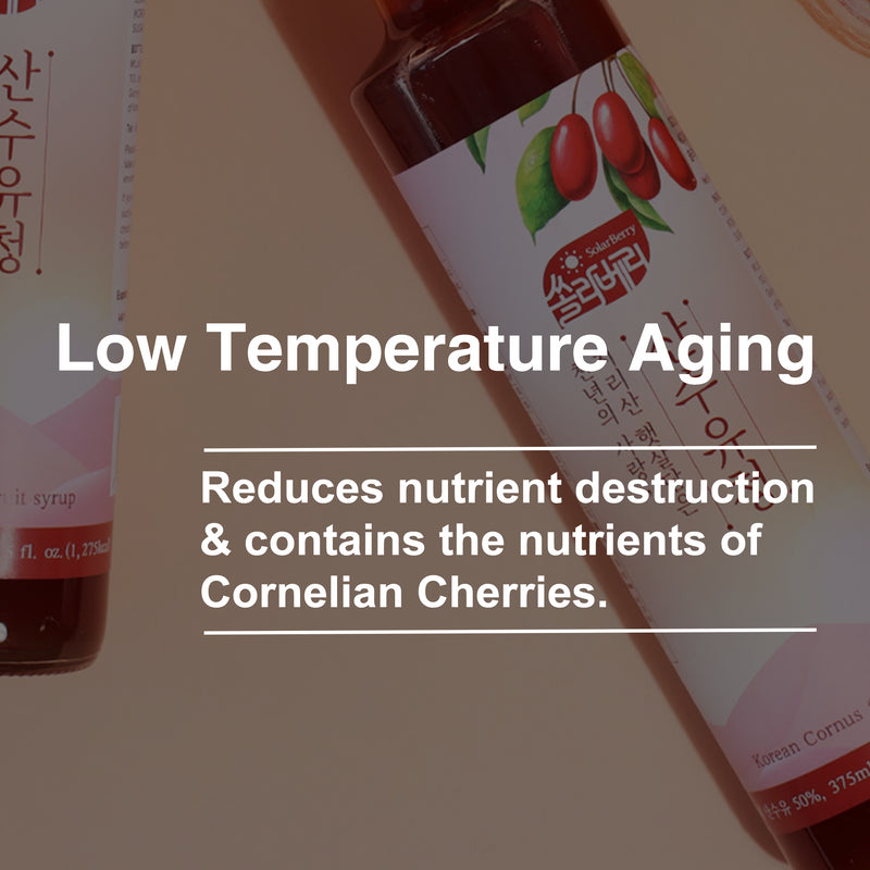 Tomnada Solar Berry Korean Cornus Fruit Syrup, Cornelian Cherry Extract Syrup, Shan Zhu Yu Extract Supplement, No Preservatives, No Additives, No Artificial Colors, 12 fl.oz (375 ml)