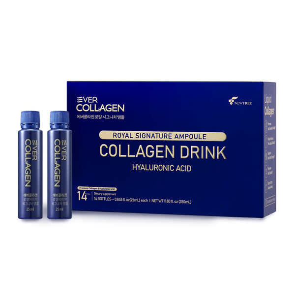 EVER COLLAGEN Loyal Age Signature Ampoule - Liquid Marine Multi Collagen Drink 3,000mg Low Molecular Collagen Peptides Drinkable Supplement for Hair, Skin, Nail (1 Bottle Per Day, 14 Bottles)