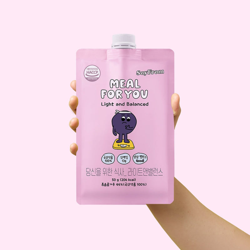 MEAL FOR YOU Plant-Based Meal Replacement Shake Protein Powder 50g x 7 Pouch | Light and Balanced | 13g Protein, Vegan & Keto-Friendly Ready-to-Mix Shake