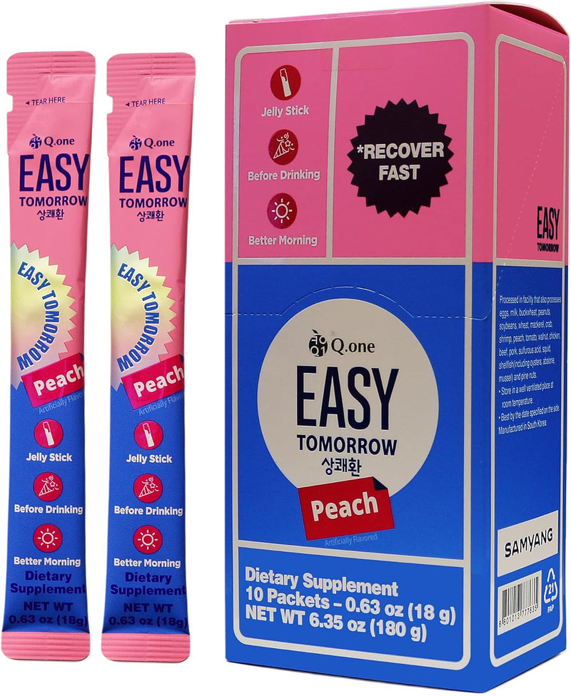 Easy Tomorrow Jelly Stick Before & After Drink, Morning Relief, Feel Fresher & Better Energy, Wake Up Clear (Mango Flavor, 10 Sticks)