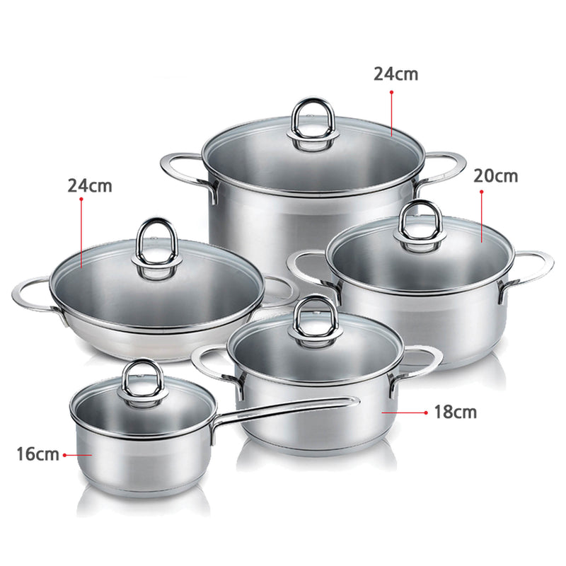 Valarie Korean Tri-Ply Aluminum Stainless Steel Induction Cookware 16 CM 1.6-Quart QT Saucepan With Lid