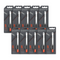 Pack of 10, DORCO Professional Quality Utility Box Cutter Knife S402 - Auto-Lock Safety System, Small Design, Retractable, Built-In Snap-Off Tool, Replaceable Carbon Steel Blade, 60° Tip - 9mm