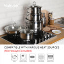 Valarie Korean Tri-Ply Aluminum Stainless Steel Induction Cookware 16 CM 1.6-Quart QT Saucepan With Lid