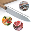 9-Inch Stainless Steel Sharp Chef's Kitchen Knife With Wooden Handle, Ergonomic Handle Engraved - Hand Crafted By Korean Master Blacksmith, Made in Korea