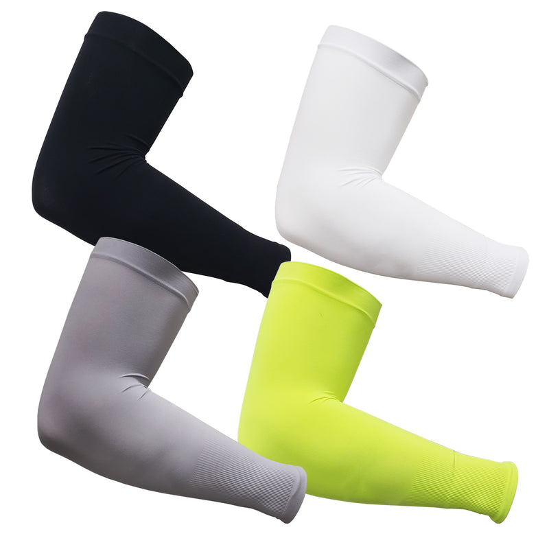 The Elixir Golf 4 Pairs, UV Sun Protection Arm Sleeves for Men & Women, Breathable, Moisture-wicking Tattoo Cover Up Cooling Sports Sleeves UV Protective Cover for Golf Basketball Football