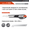 Pack of 10, DORCO Professional Quality Utility Box Cutter Knife S402 - Auto-Lock Safety System, Small Design, Retractable, Built-In Snap-Off Tool, Replaceable Carbon Steel Blade, 60° Tip - 9mm