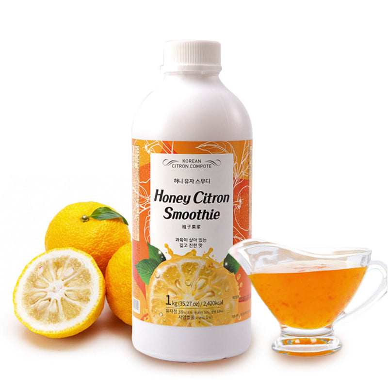 Tomnada Korean Fresh Honey Citron Tea, Citrus Yuza Tea with Honey, Yuzu Marmalade, Yuzu Sauce for Salad, Citron Spread, Honey Citron Jam, Honey Citron Smoothie, 37.27 oz (1kg)
