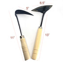 Pack of 2, Handmade Korean Hand Plow Hoe Ho-mi Easy Digger Gardening Tool Set