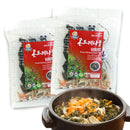 Pack of 2, Korean Bibimbap Veggies Dried Vegetables Mix Korean Food, Assorted Korean Traditional Namulbap Pantry Herbs, Radish Leaves, Aster Scaber, Thistle Gondeurae, Chwinamul, Mustard Greens
