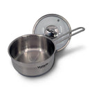 Valarie Korean Tri-Ply Aluminum Stainless Steel Induction Cookware 16 CM 1.6-Quart QT Saucepan With Lid