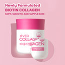 Ever Collagen in&UP Biotin Cell, Low Molecular Marine Fish Collagen Peptides Tablets with Vitamin Selenium Supplements - Healthy Skin, Hair, Nail for Women - Antioxidant Supplement