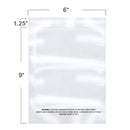 The Elixir Deco 100 Count Suffocation Warning Clear Reclosable Poly Bag, Meets USDA FDA Standards, Various Size