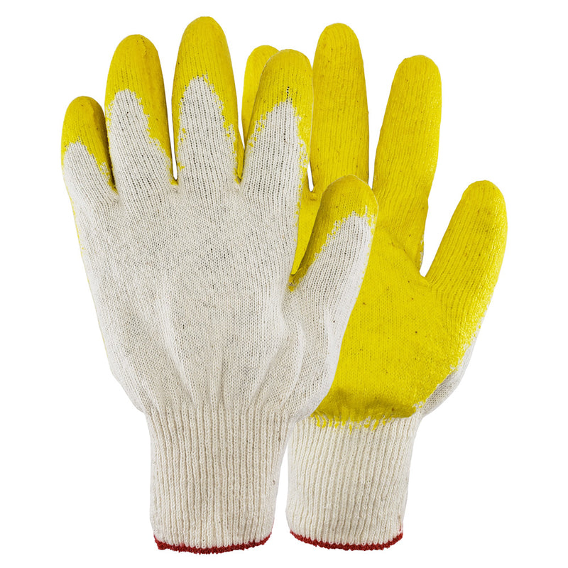 Yellow Latex Dipped Nitrile Coated Work Gloves Safety Working Gloves, Made in Korea