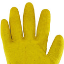 Yellow Latex Dipped Nitrile Coated Work Gloves Safety Working Gloves, Made in Korea