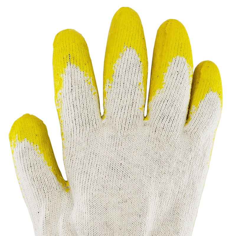 Yellow Latex Dipped Nitrile Coated Work Gloves Safety Working Gloves, Made in Korea
