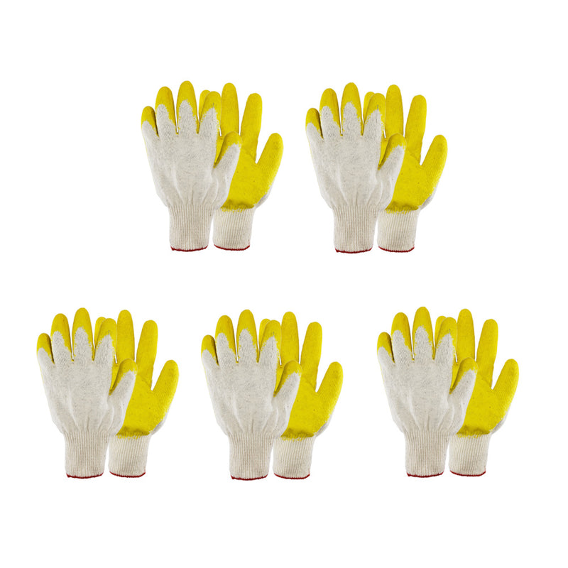 Yellow Latex Dipped Nitrile Coated Work Gloves Safety Working Gloves, Made in Korea