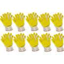Yellow Latex Dipped Nitrile Coated Work Gloves Safety Working Gloves, Made in Korea
