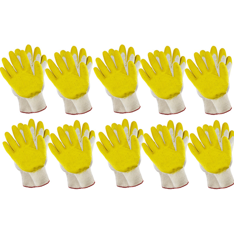 Yellow Latex Dipped Nitrile Coated Work Gloves Safety Working Gloves, Made in Korea