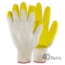 Yellow Latex Dipped Nitrile Coated Work Gloves Safety Working Gloves, Made in Korea