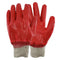 Red Latex Fully Dipped Coated Gardening Working Gloves Safety Gloves, Made in Korea