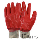 Red Latex Fully Dipped Coated Gardening Working Gloves Safety Gloves, Made in Korea