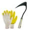 Hand Forged Korean Ho-mi Gardening Tool with 5 Pairs of Latex Coated Work Gardening Gloves