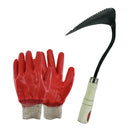 Hand Forged Korean Ho-mi Gardening Tool with 3 Pairs of Fully Latex Coated Gardening Gloves