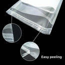 100/200/1000 CT 9" x 12" Clear Self Seal OPP Cellophane Bag Sealing Cello Pouch - For Goodie Bags, Treats, Gifts, Party Favors, Bakery Goods - (1.5 Mil) Suffocation Warning Resealable Reclosable Bags