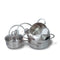 Valarie Korean Tri-Ply Aluminum Stainless Steel Induction Cookware 16 CM 1.6-Quart QT Saucepan With Lid