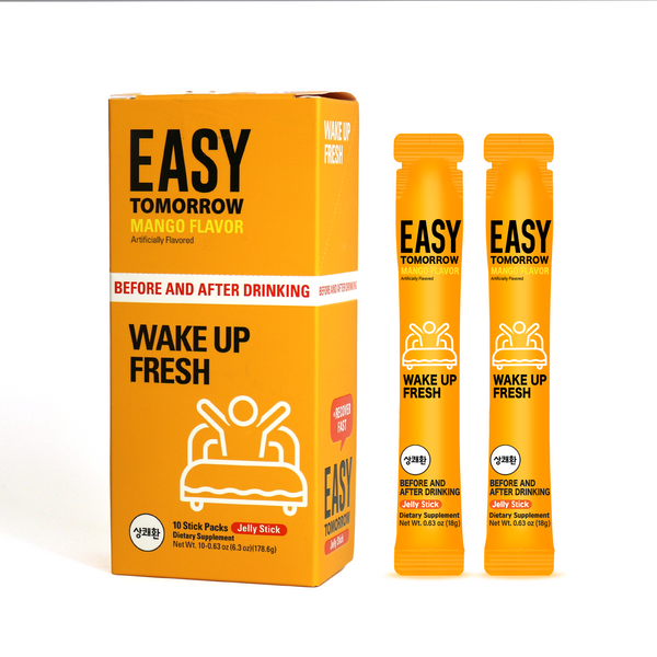 Easy Tomorrow Jelly Stick for Better Morning Rescue from Night Out, Party & Increasing Energy for Extra Endurance while Work-out, Exercise, Work, Mango Flavor