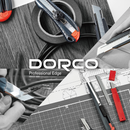 Pack of 10, DORCO Professional Quality Utility Box Cutter Knife S402 - Auto-Lock Safety System, Small Design, Retractable, Built-In Snap-Off Tool, Replaceable Carbon Steel Blade, 60° Tip - 9mm