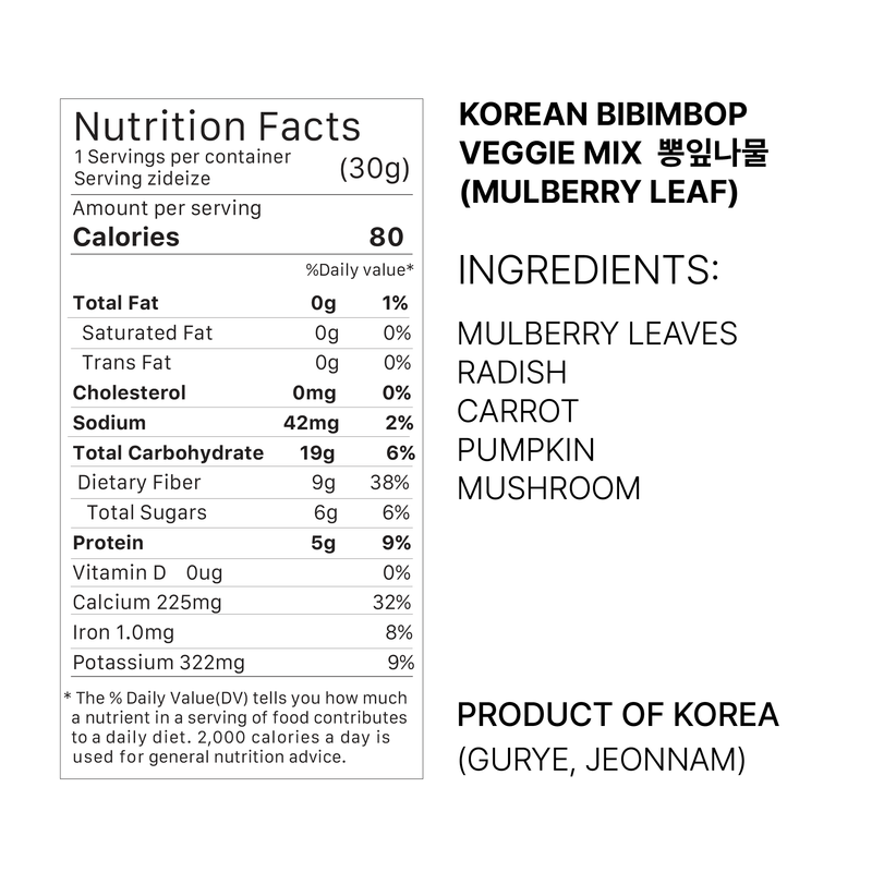 Pack of 2, Korean Bibimbap Veggies Dried Vegetables Mix Korean Food, Assorted Korean Traditional Namulbap Pantry Herbs, Radish Leaves, Aster Scaber, Thistle Gondeurae, Chwinamul, Mustard Greens