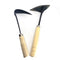 Pack of 2, Handmade Korean Hand Plow Hoe Ho-mi Easy Digger Gardening Tool Set